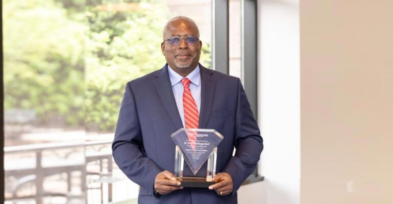 Prof. Fred McBagonluri. Photo by Chelsea Seeber for Virginia Tech.