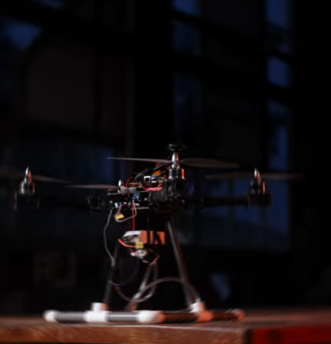Custom-built agricultural drone developed by an Academic City University student